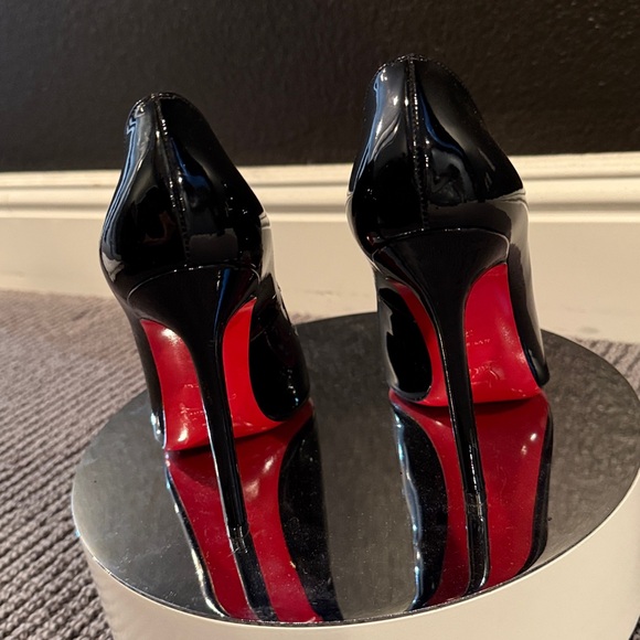 Christian Louboutin Black Patent So Kate Leather Heels 37 - Picture 3 of 9